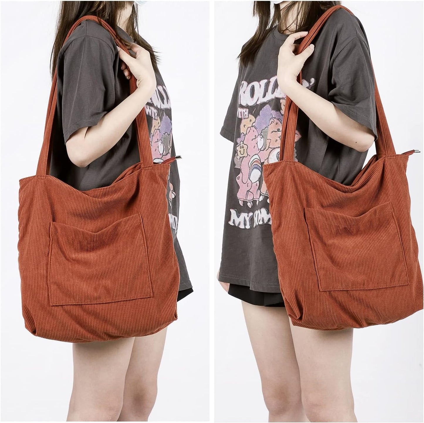 Women Corduroy Tote Bag