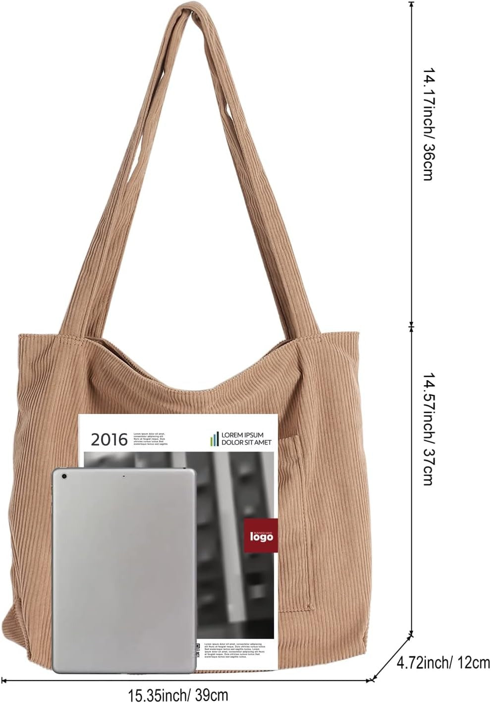 Women Corduroy Tote Bag