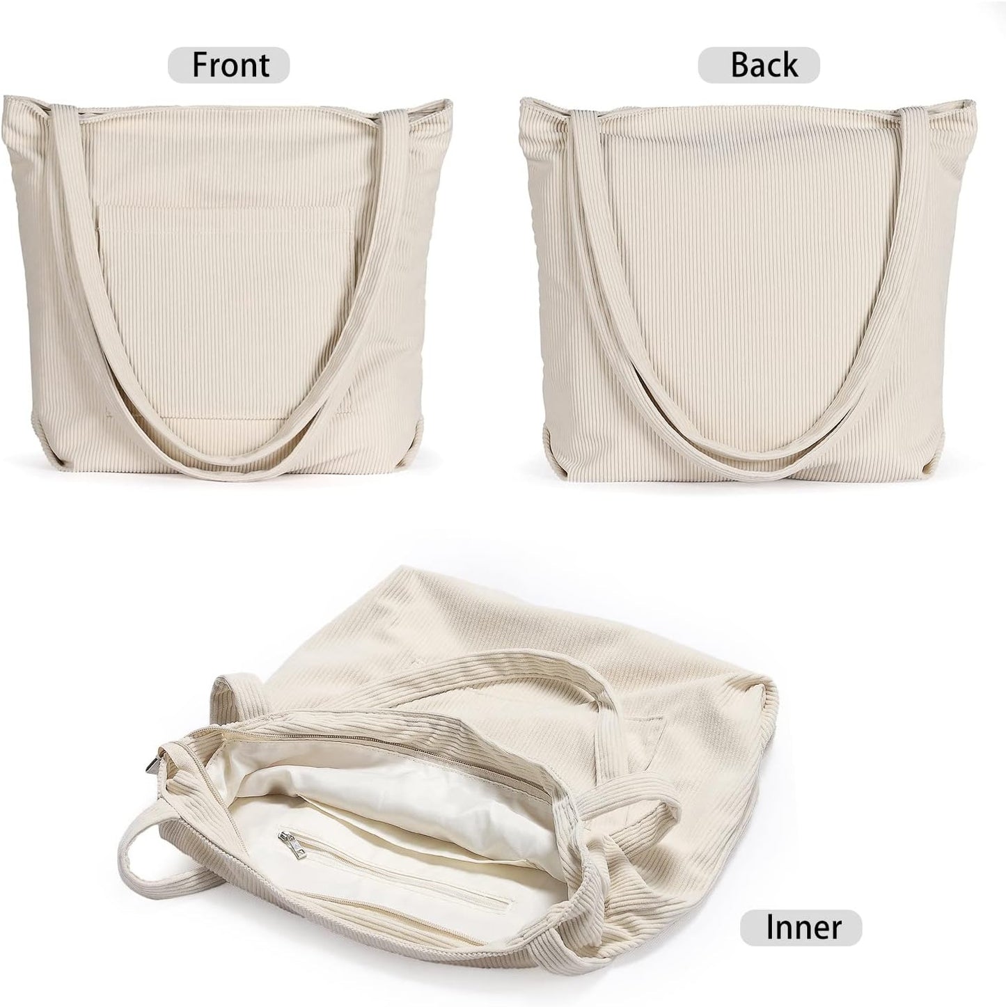 Women Corduroy Tote Bag