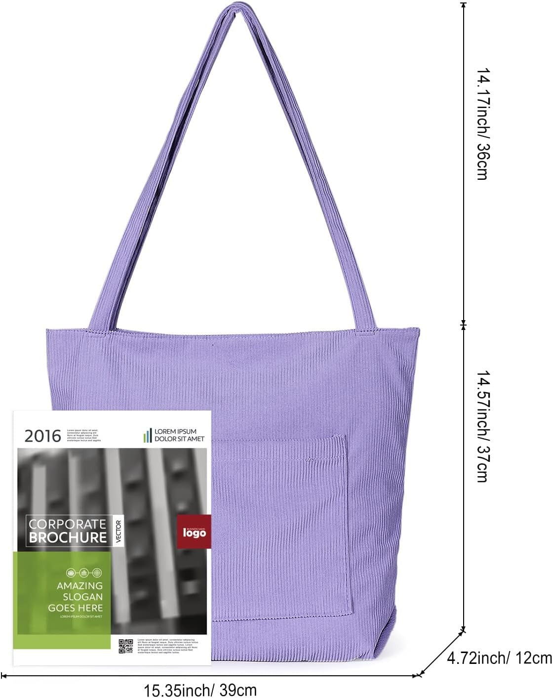 Women Corduroy Tote Bag
