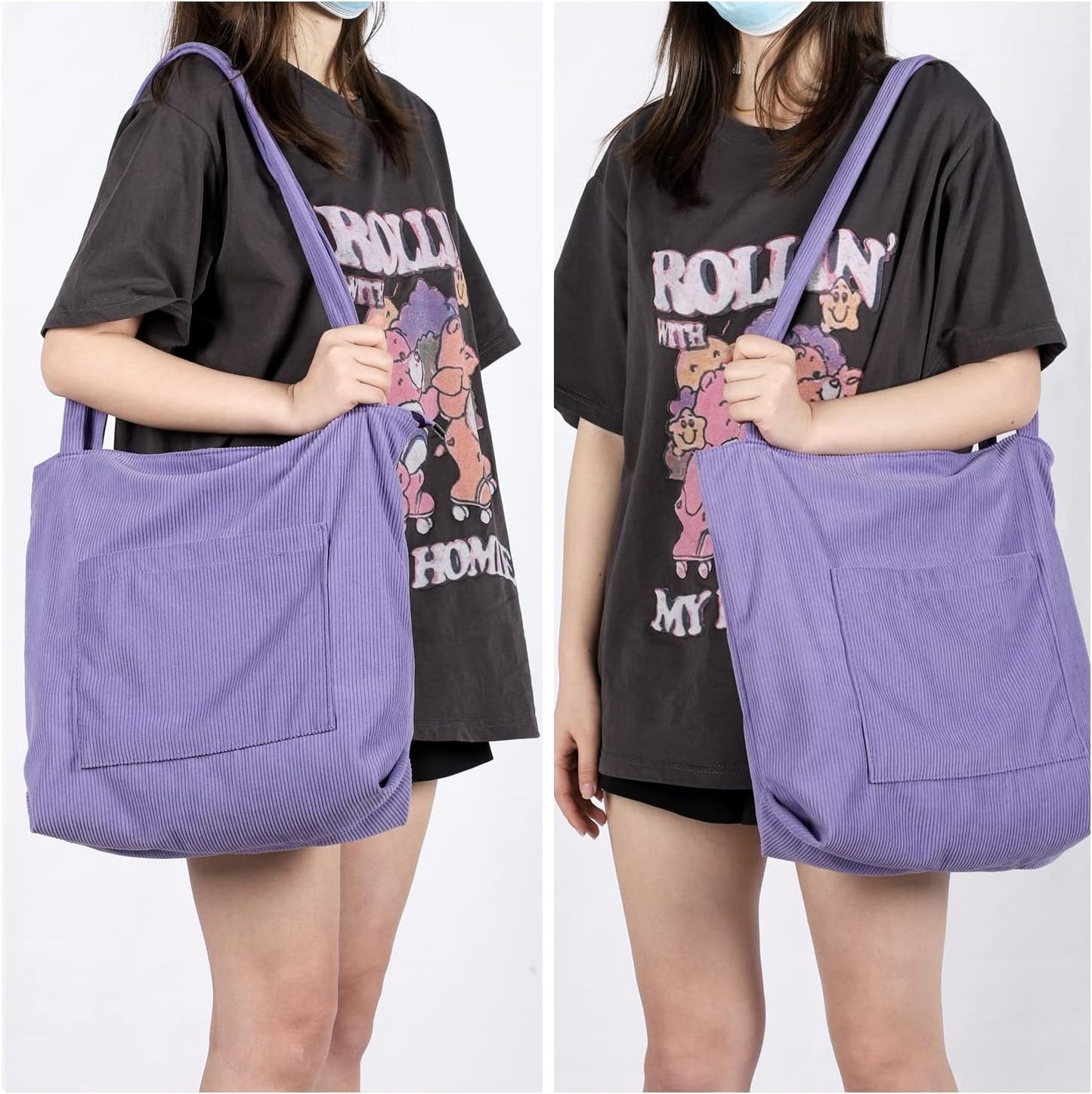 Women Corduroy Tote Bag