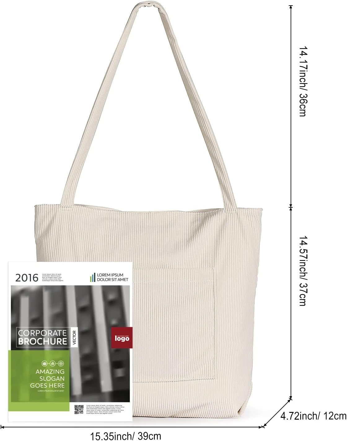Women Corduroy Tote Bag