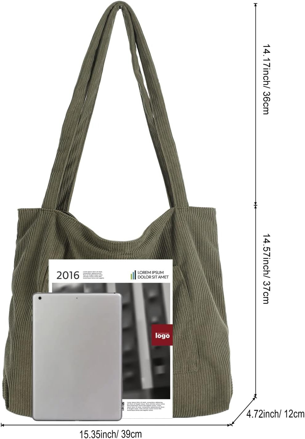 Women Corduroy Tote Bag