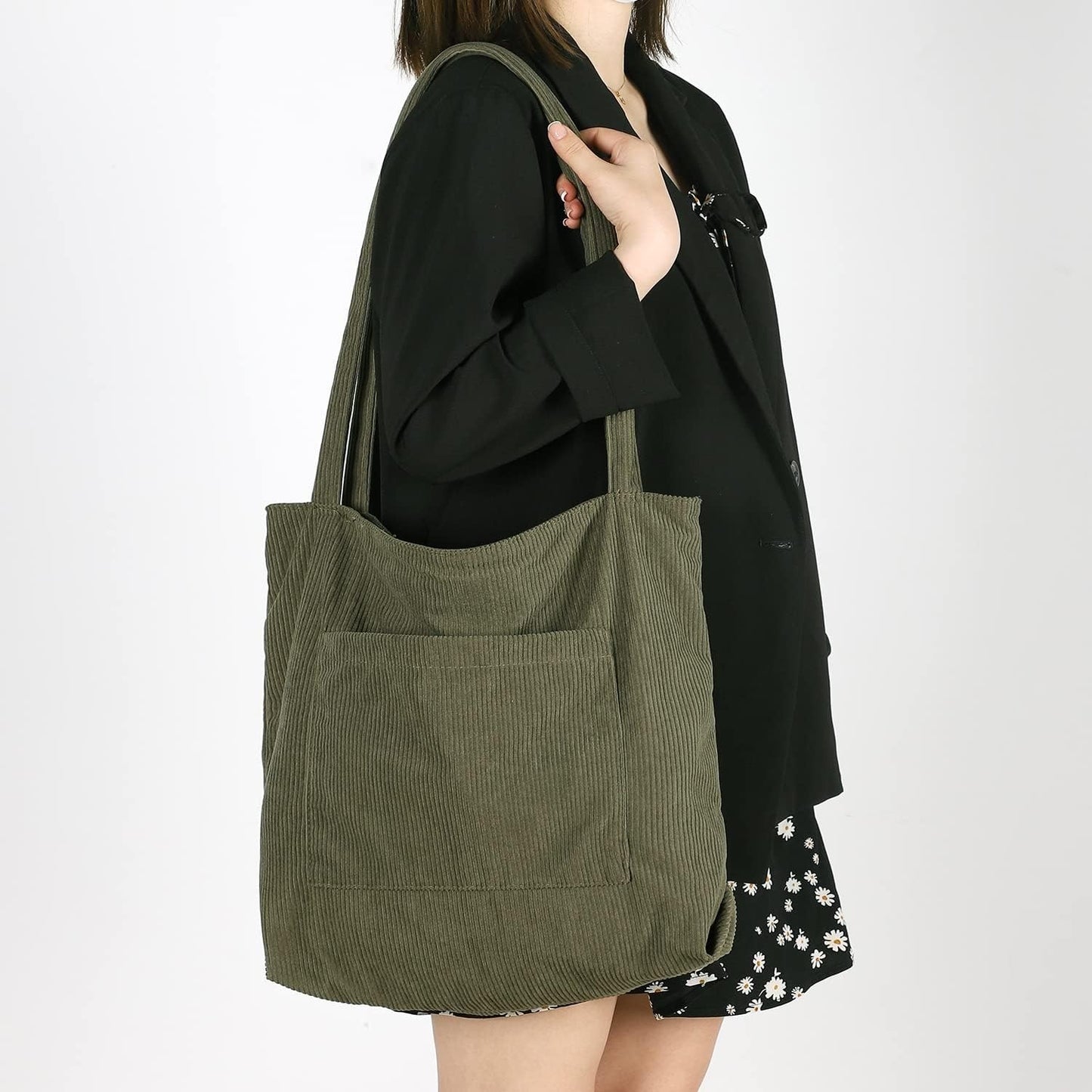 Women Corduroy Tote Bag