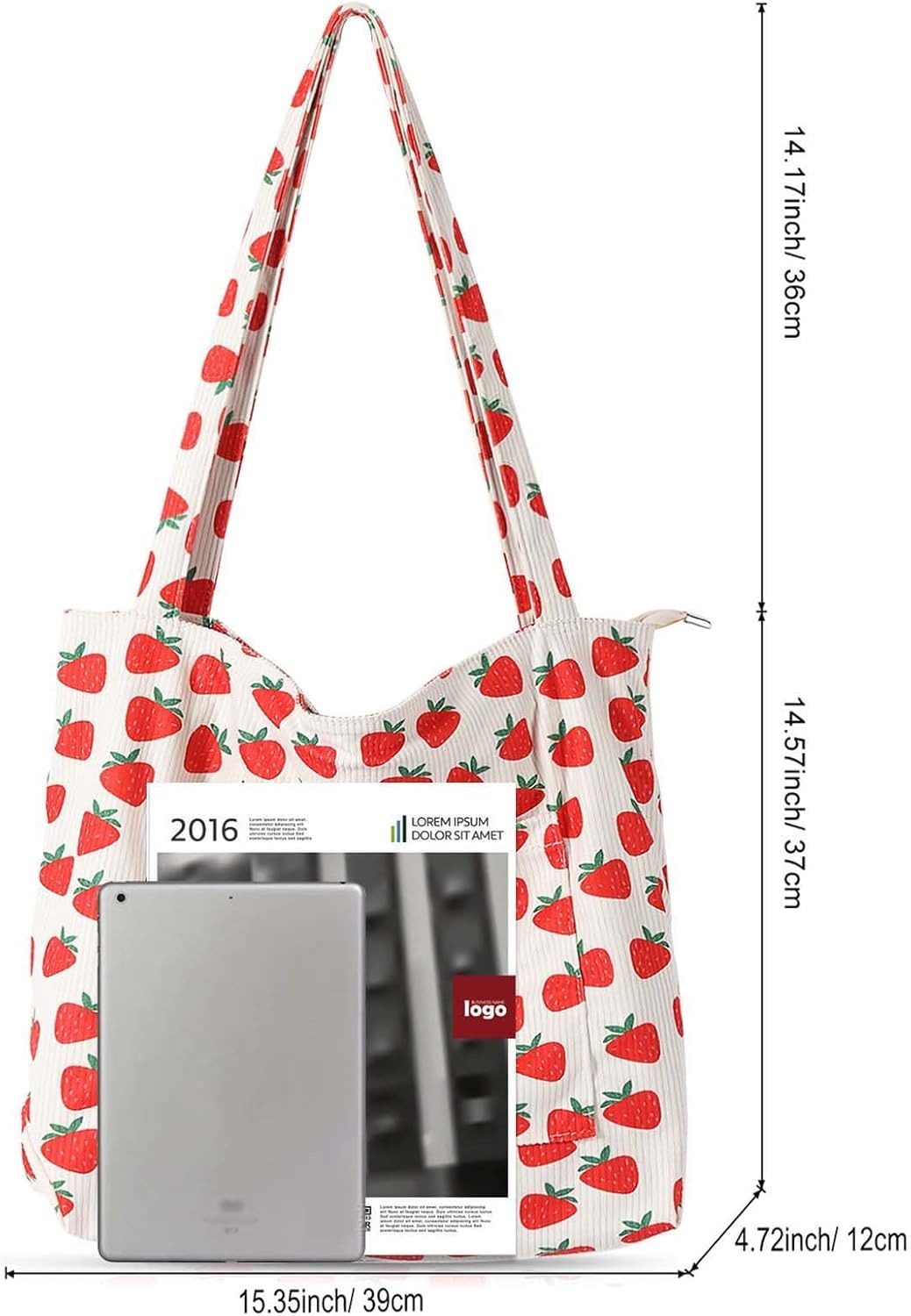 Women Corduroy Tote Bag