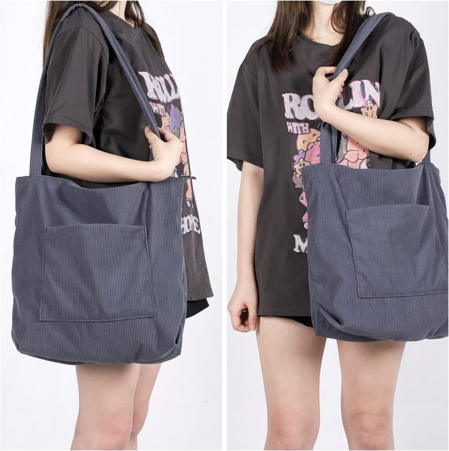 Women Corduroy Tote Bag